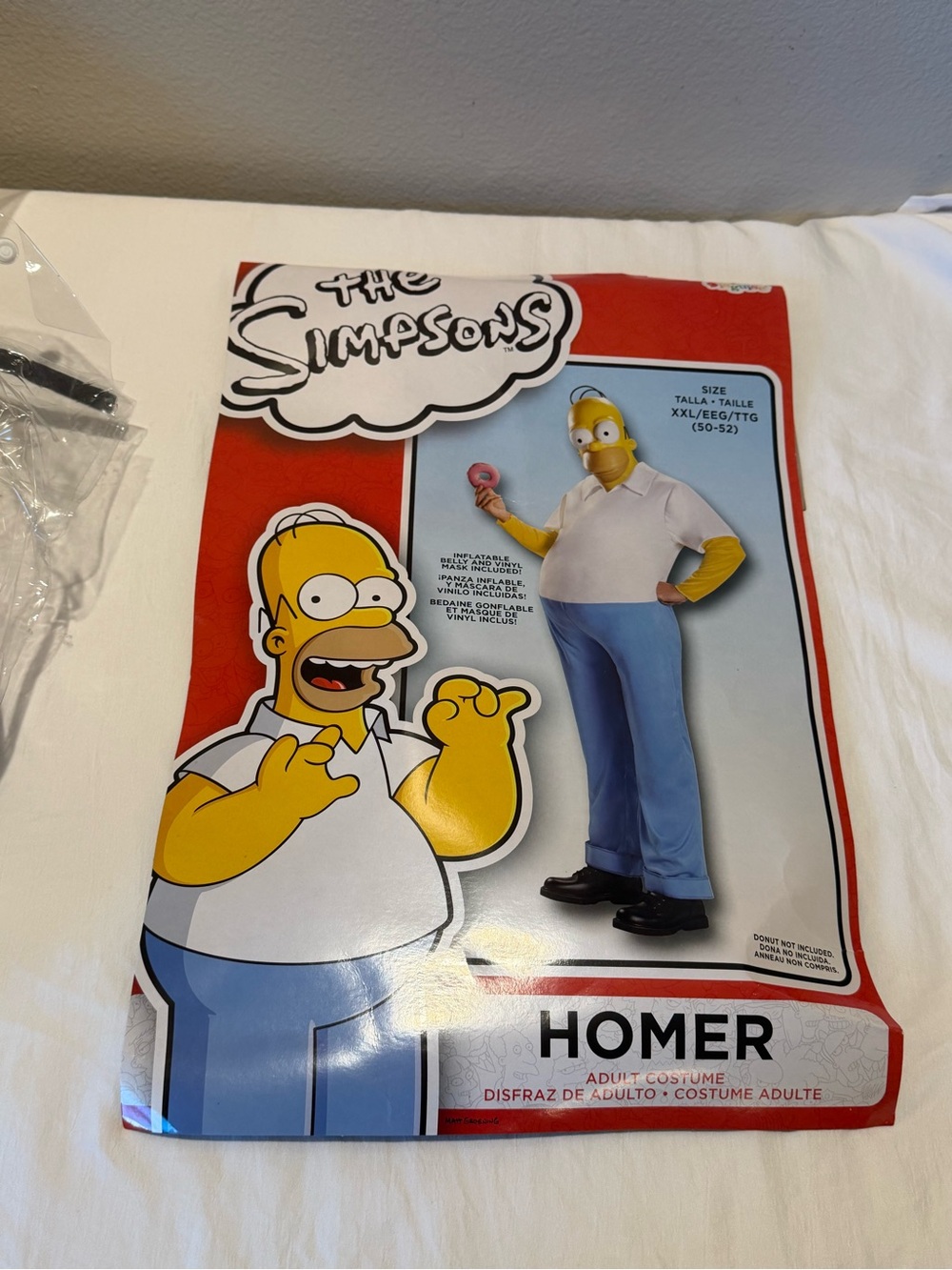 The Simpsons Homer Adult Costume - White & Yellow